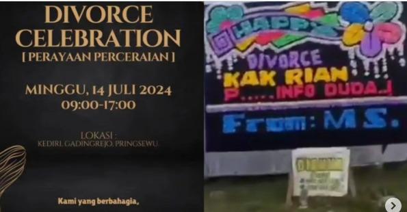 Lampung Unik! Warga di Pringsewu Rayakan Perceraian Bak Acara Pernikahan