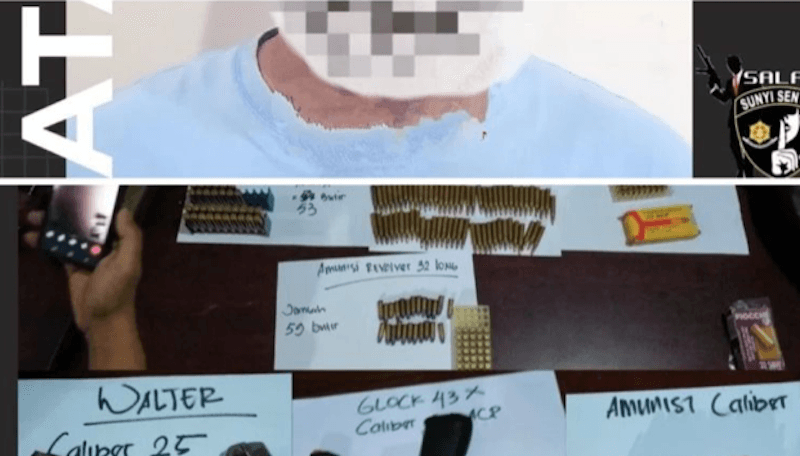 Punya 4 Senpi Rakitan, Seorang Warga Palembang Ditangkap