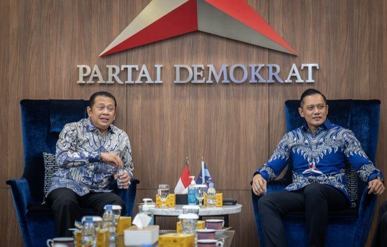 Bamsoet Temui AHY di DPP Demokrat, Bahas Evaluasi Pilpres dan Pileg