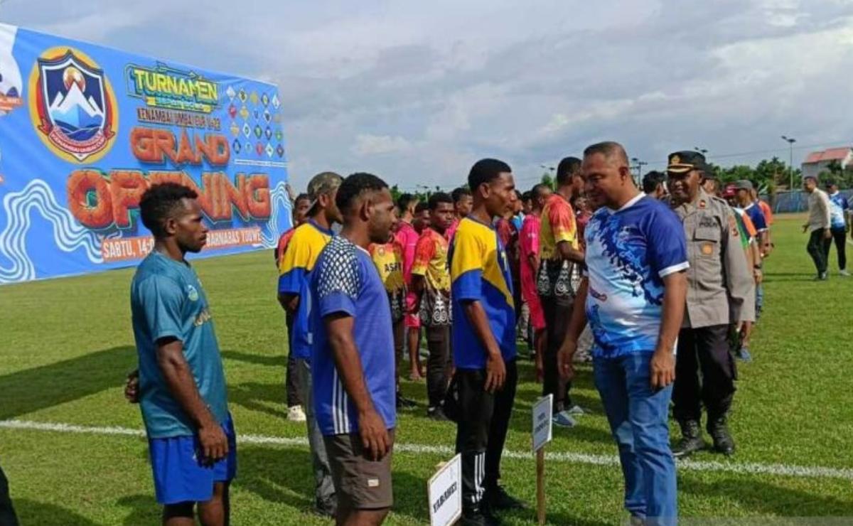 Rayakan HUT ke-79 RI, Pemkab Jayapura Gelar Turnamen Sepak Bola