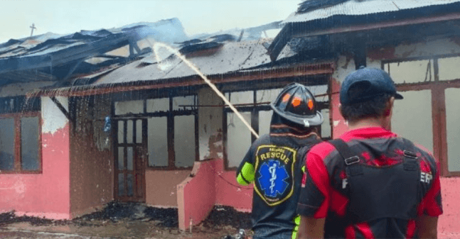 Sebuah Barak 8 Pintu di Palangka Raya Terbakar, Diduga gegara Korsleting Listrik