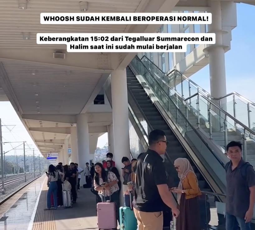 Kereta Cepat Whoosh Kembali Beroperasi Pasca-Gempa Bandung, Kecepatan Dikurangi