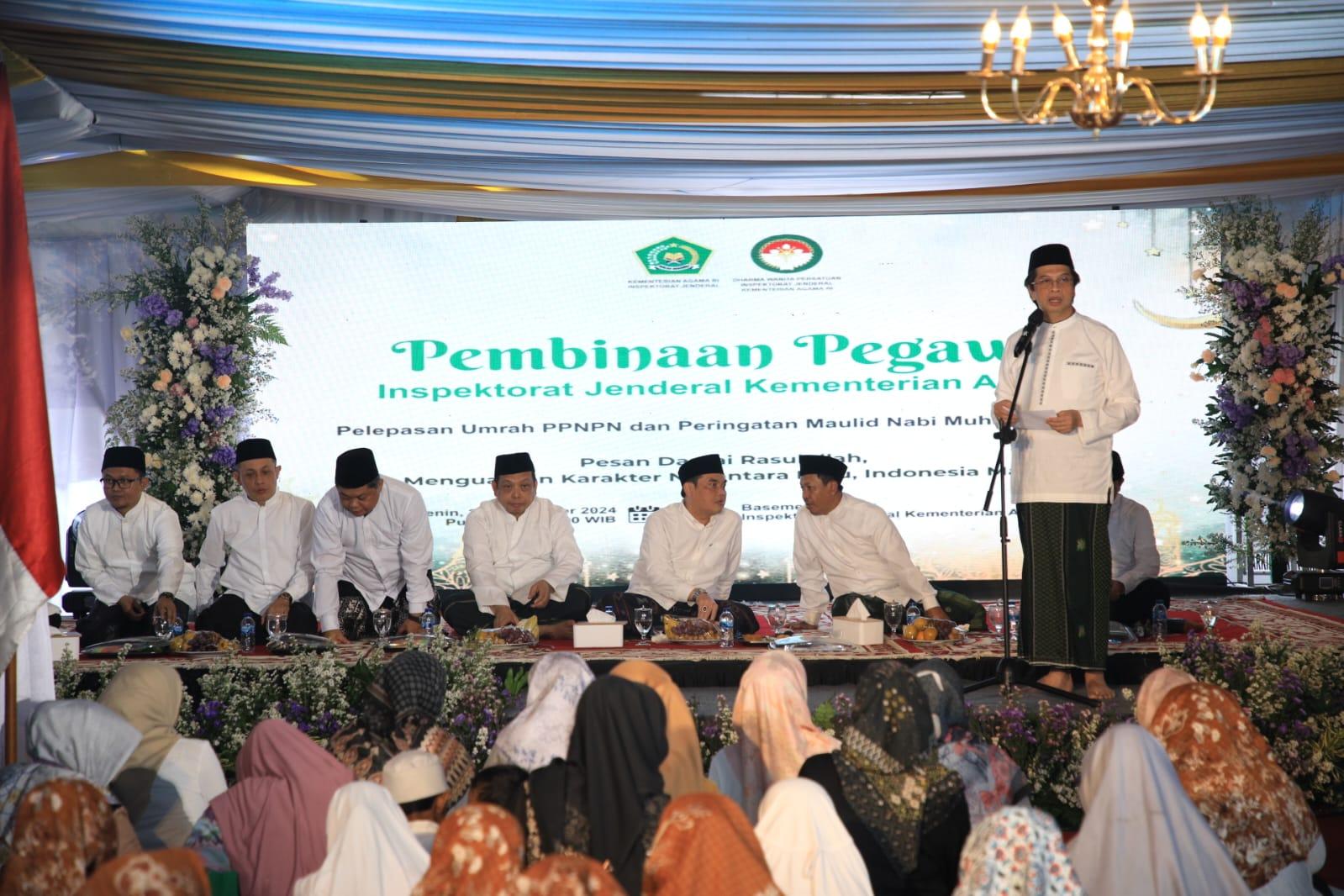 Meriah, Perayaan Maulid Nabi di Itjen Kemenag Dipandu 3 Bahasa Hingga Pelepasan Umrah PPNPN