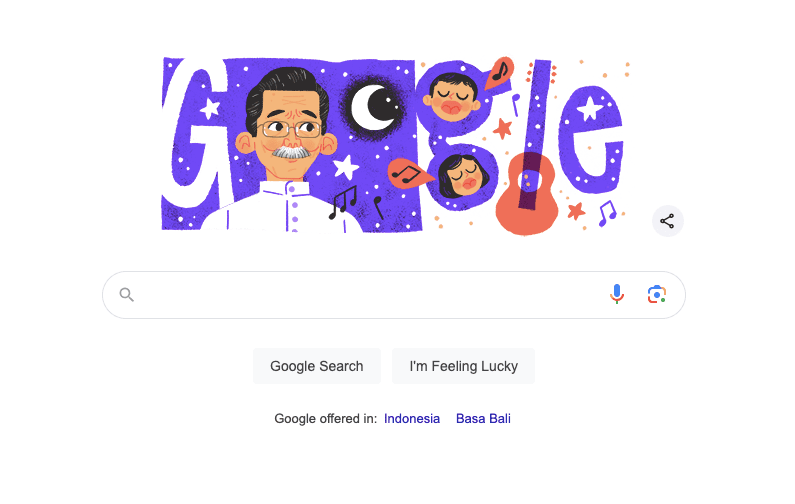 Google Doodle Kenang Sosok AT Mahmud, Sang Legenda Lagu Anak Indonesia