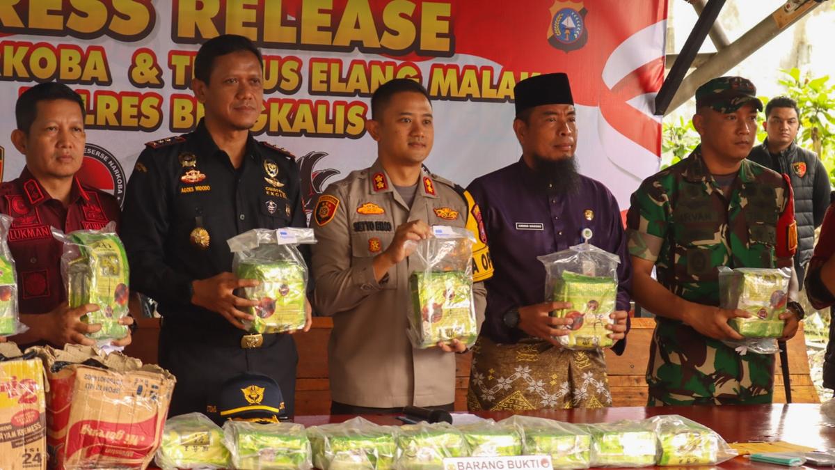 Bea Cukai Bengkalis Ikut Pengungkapan Kasus Narkotika dan Pemusnahan Narkoba Polres Bengkalis