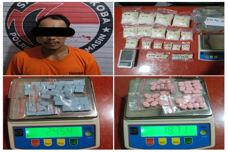 Pengedar Narkoba di Banjarmasin Ditangkap, Sabu 689 Gram dan 92 Ekstasi Disita