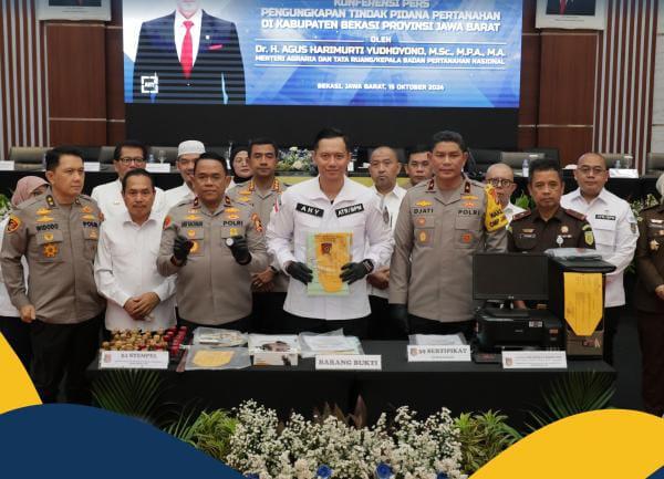 Menteri AHY Kembali Gebuk Mafia Tanah di Jawa Barat