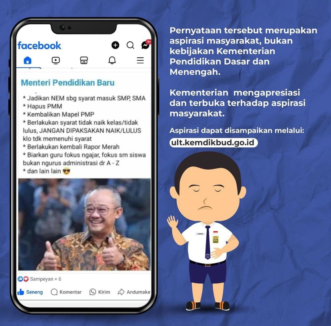 Kemendikdasmen Bantah NEM Jadi Syarat Masuk SMP-SMA dan Penghapusan Merdeka Belajar