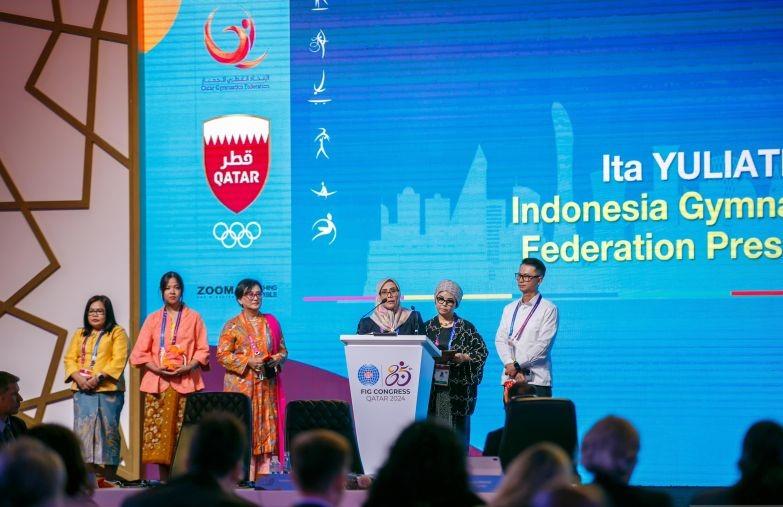Indonesia Dapat Sambutan Hangat di Kongres FIG, Siap Jadi Tuan Rumah Kejuaraan Dunia Senam 2025