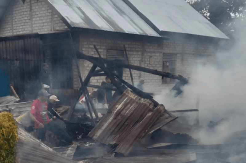 Sebuah Rumah di Manggarai NTT Hangus Terbakar