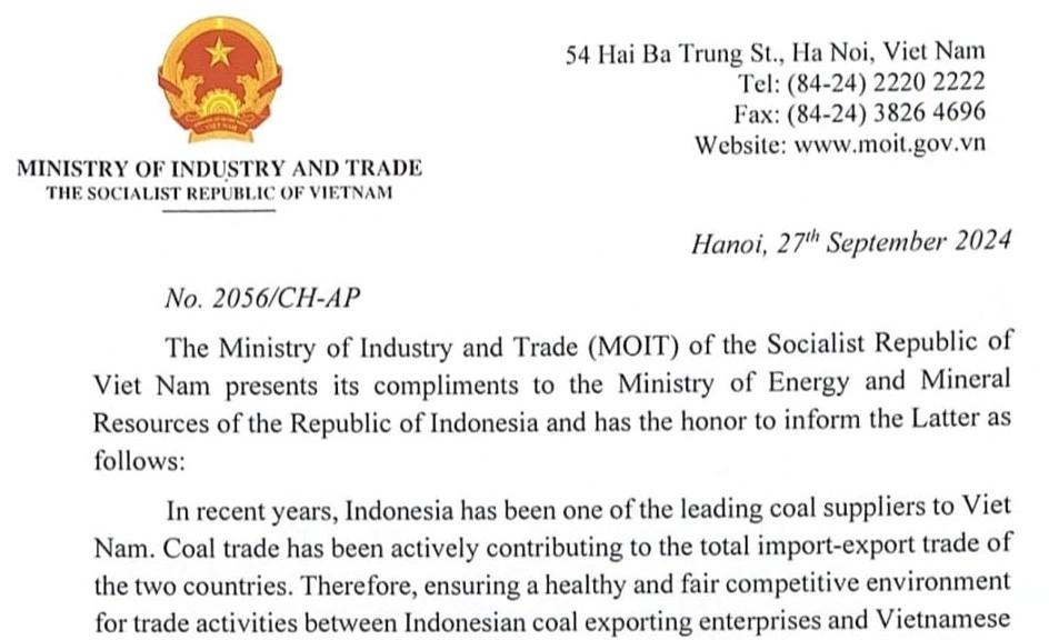 Nilai Kalori Batu Bara Tak Sesuai, Vietnam Layangkan Surat ke Menteri Bahlil