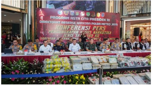 Bea Cukai dan Polri Ungkap Kasus Narkoba Jaringan Timur Tengah