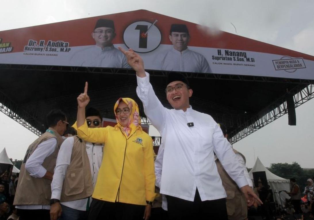 Anak Ratu Atut Kalah Telak di Pilbup Serang, Istri Menteri Desa Unggul