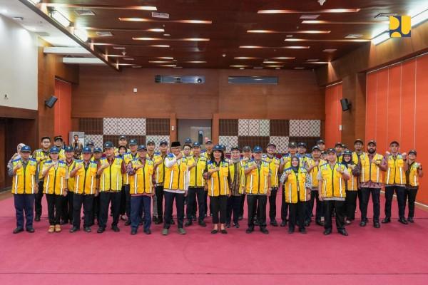 Antisipasi Arus Nataru, Kementerian PU Gelar Apel Siaga Satgas Penyelenggaraan Penanggulangan Bencana