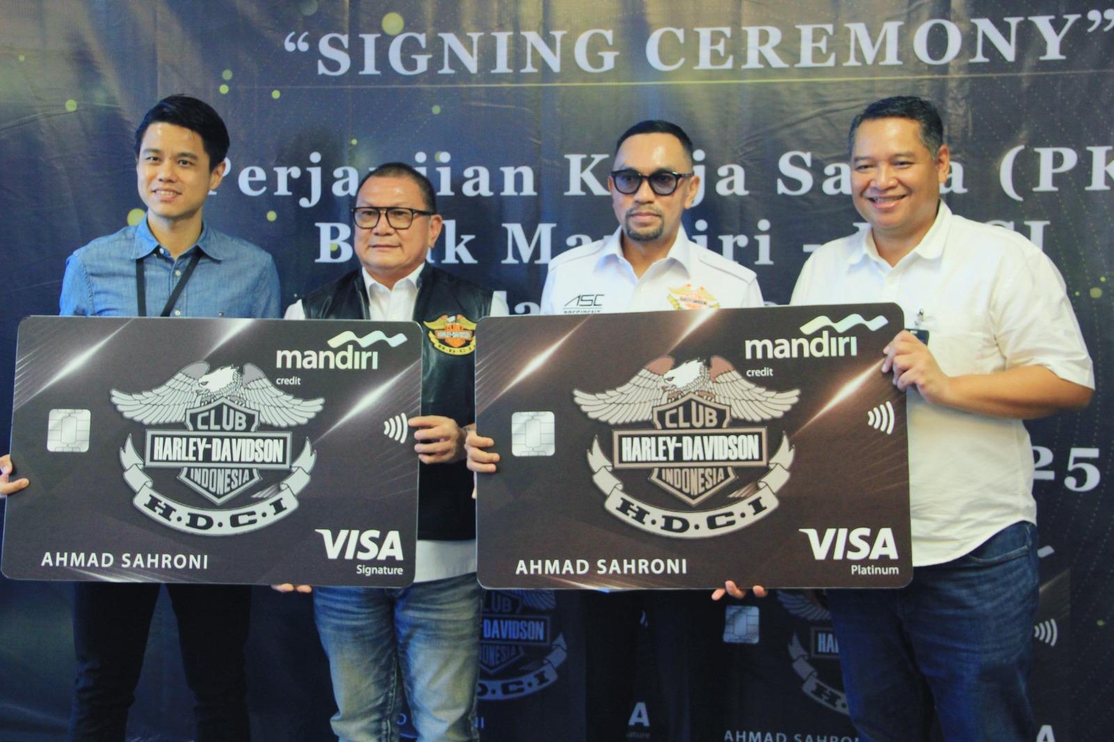 Perluas Ekosistem Bisnis Kartu Kredit, Bank Mandiri Jalin Kemitraan dengan Harley Davidson Club Indonesia