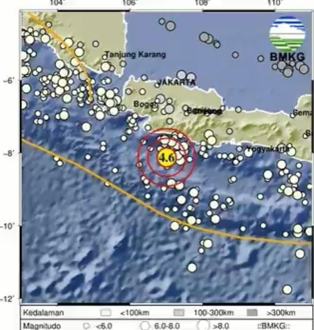 Gempa M 4,6 Guncang Sukabumi, Getaran Terasa Hinga Bandung-Cianjur