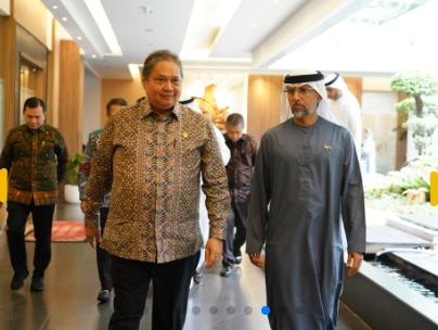 Menko Airlangga Bertemu Menteri Energi dan Infrastruktur Persatuan Emirat Arab
