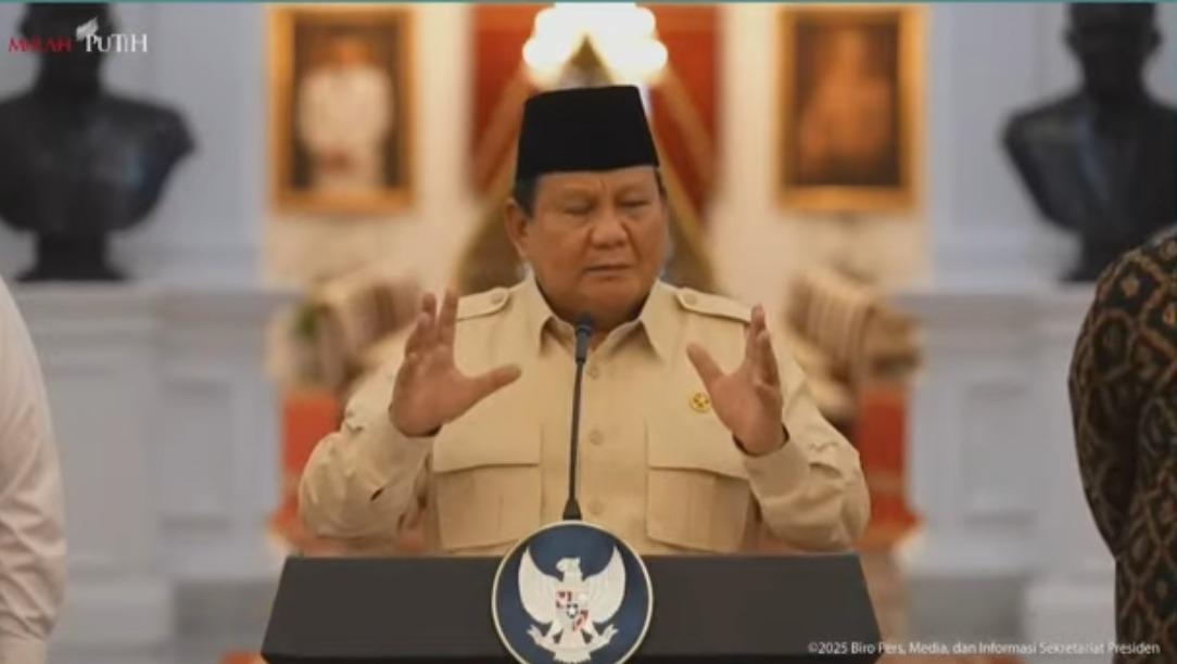Presiden Prabowo Umumkan Kebijakan Pendorong Ekonomi dan Transformasi di Istana