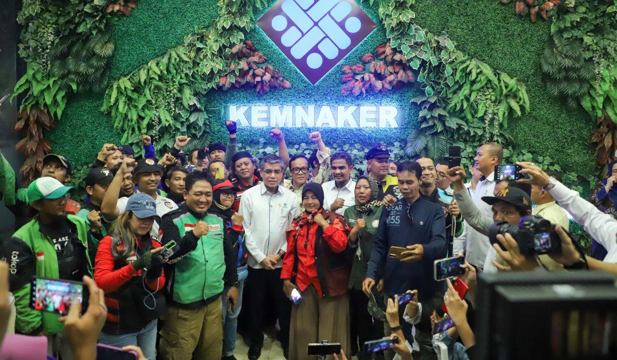 Menaker Terima Perwakilan Pengemudi Online, Sampaikan Komitmen THR dan Finalisasi Regulasinya