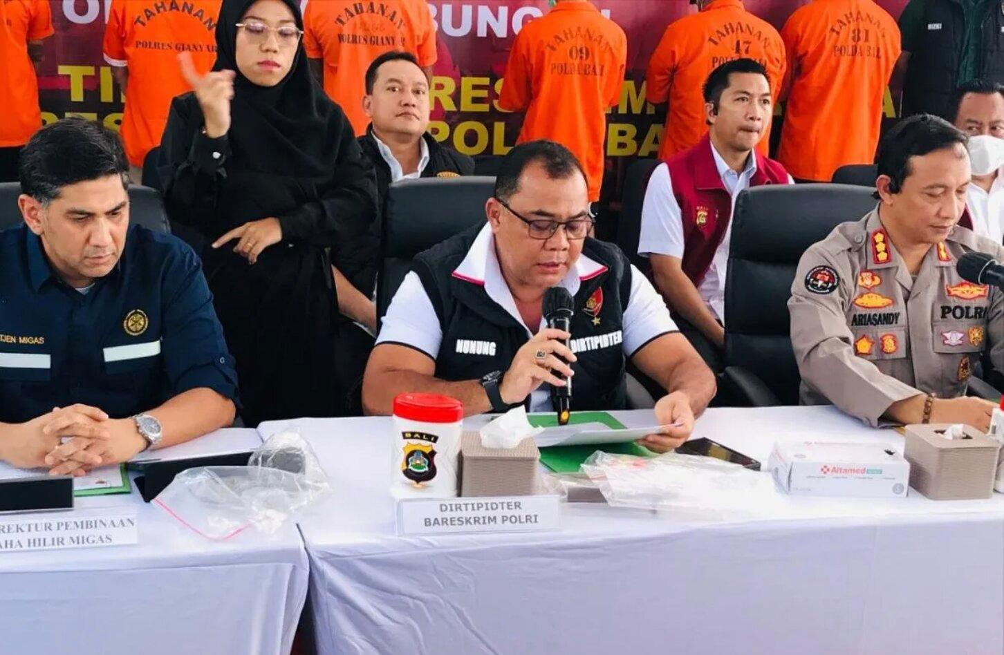 Bareskrim Polri Bongkar Sindikat Penyalahgunaan BBM Subsidi di Denpasar