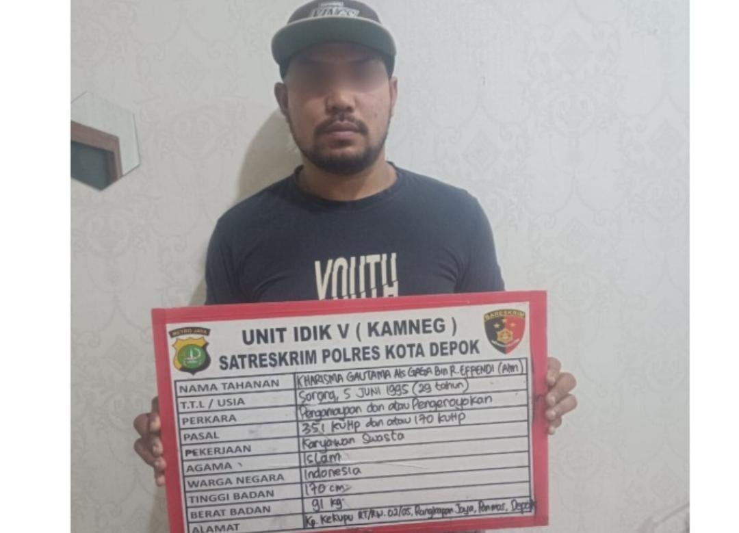 Oknum Ormas Ditangkap Usai Aniaya Petugas Kabel Wifi Di Depok
