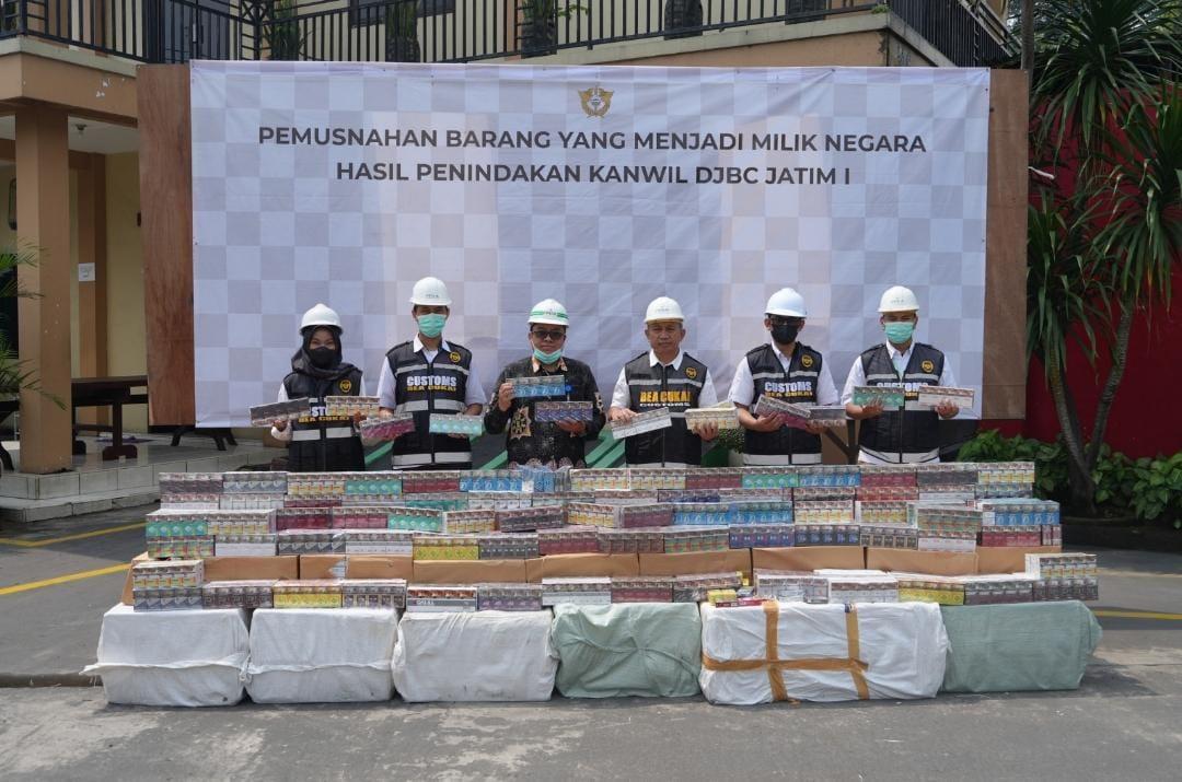 Kanwil Bea Cukai Jatim I Musnahkan 8,1 Juta Batang Rokok Ilegal