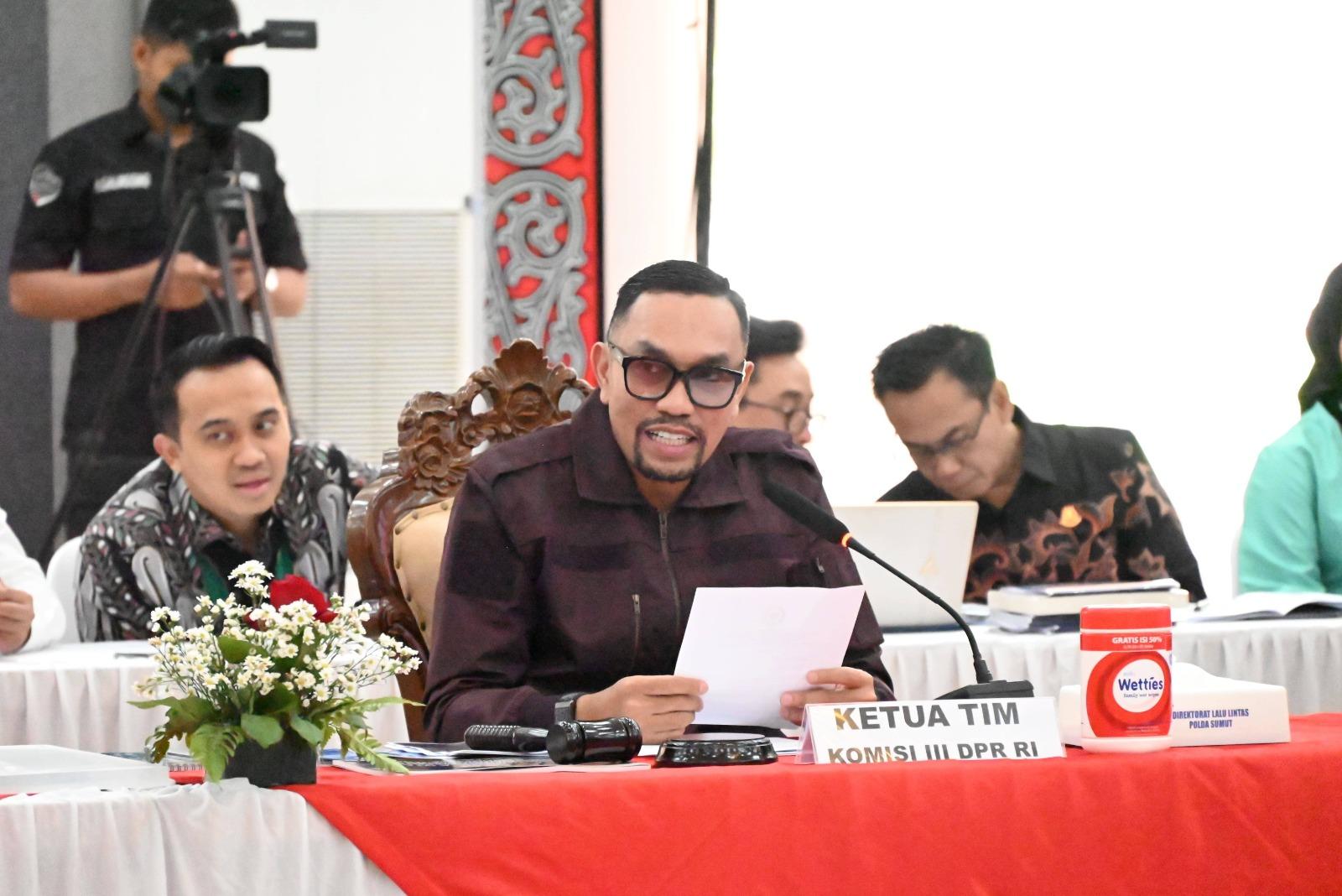 Komisi III Apresiasi Polda Sumut, Tekan Kriminalitas Jelang Lebaran