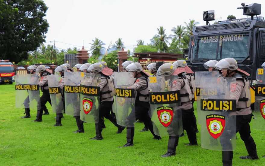 Polres Banggai Gelar Latihan Dalmas untuk Amankan PSU Pilkada