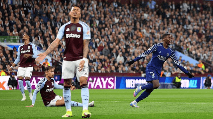 PSG Tampil Efisien, Unggul di Babak Pertama atas Aston Villa