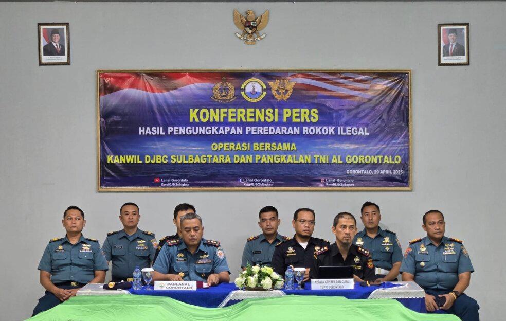 Sinergi Bea Cukai dan TNI Gagalkan Upaya Penyelundupan Ratusan Ribu Rokok Ilegal di Gorontalo