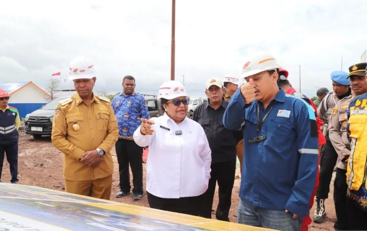 Wamendagri Tinjau Langsung Progres Pembangunan KPP Papua Selatan di KTM Salor