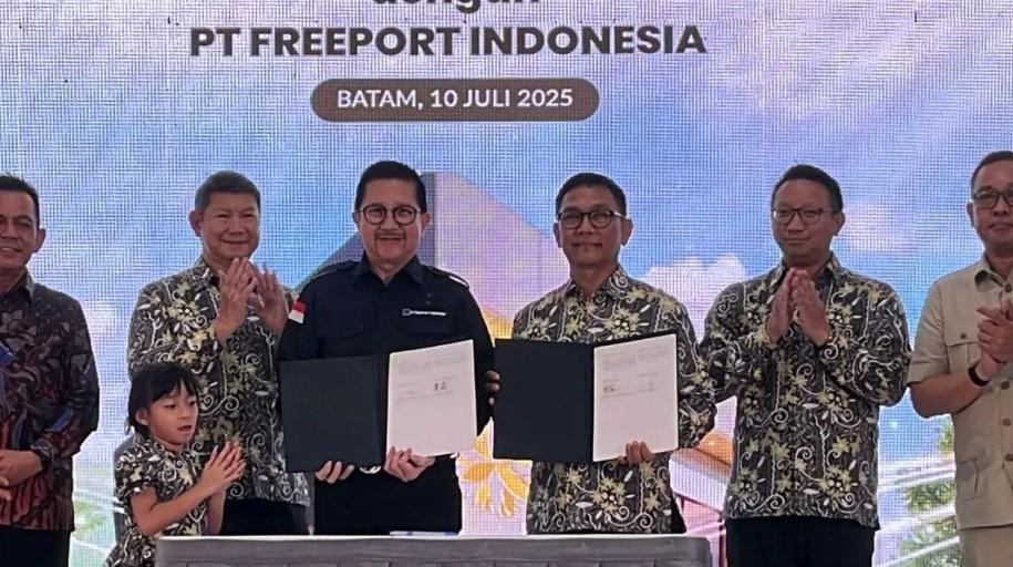 Freeport Indonesia dan Stania Teken Kesepakatan Pasok Perak dan Timbal untuk Dorong Hilirisasi Nasional
