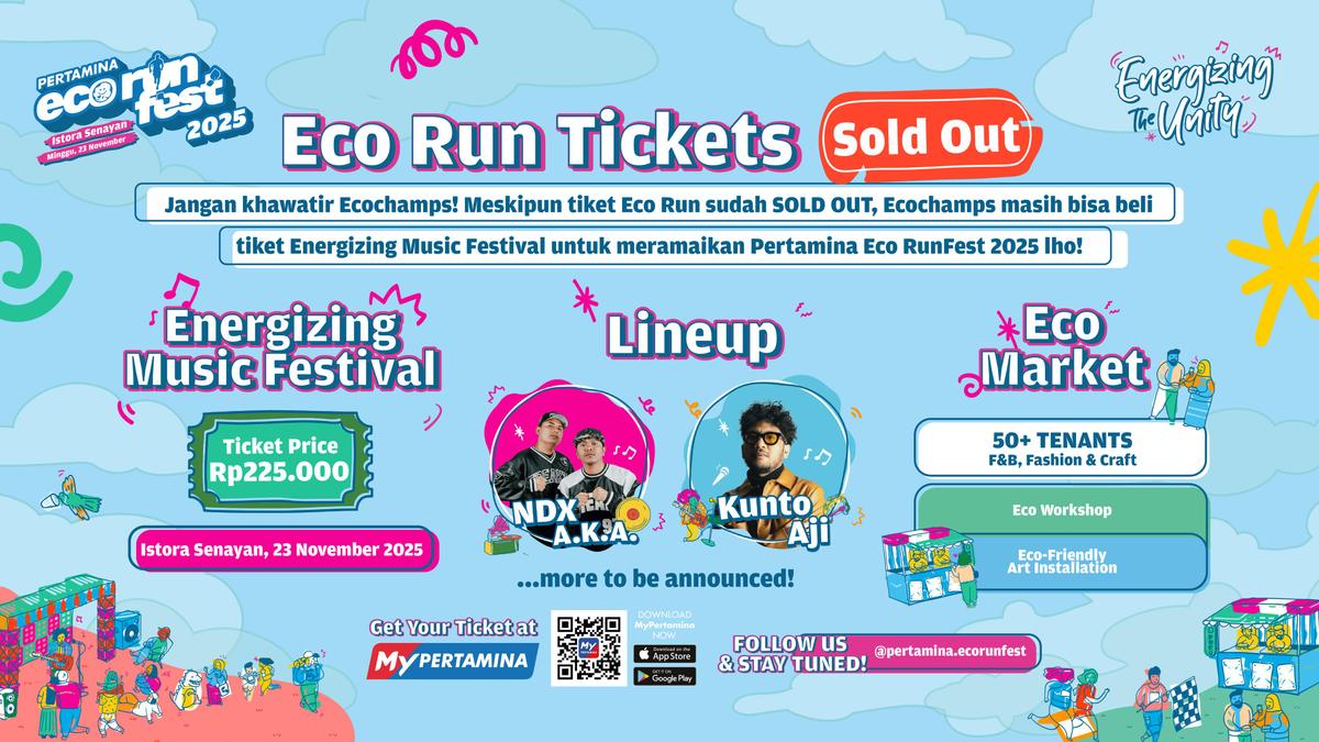 Tiket Eco Run sold Out! Saatnya Kontribusi Gaya Hidup Berkelanjutan di Energizing Music Festival