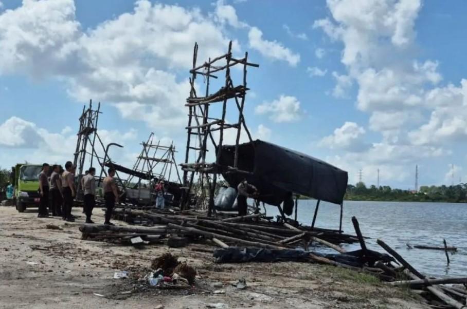Polres Bangka Tengah Bongkar Tambang Timah Ilegal di IUPK PT Timah Tbk dengan Alat Berat