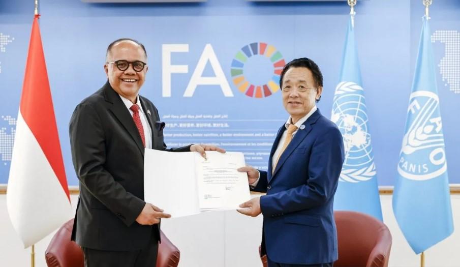Dubes RI untuk Italia, Junimart Girsang, Serahkan Surat Kepercayaan kepada Dirjen FAO Qu Dongyu di Roma