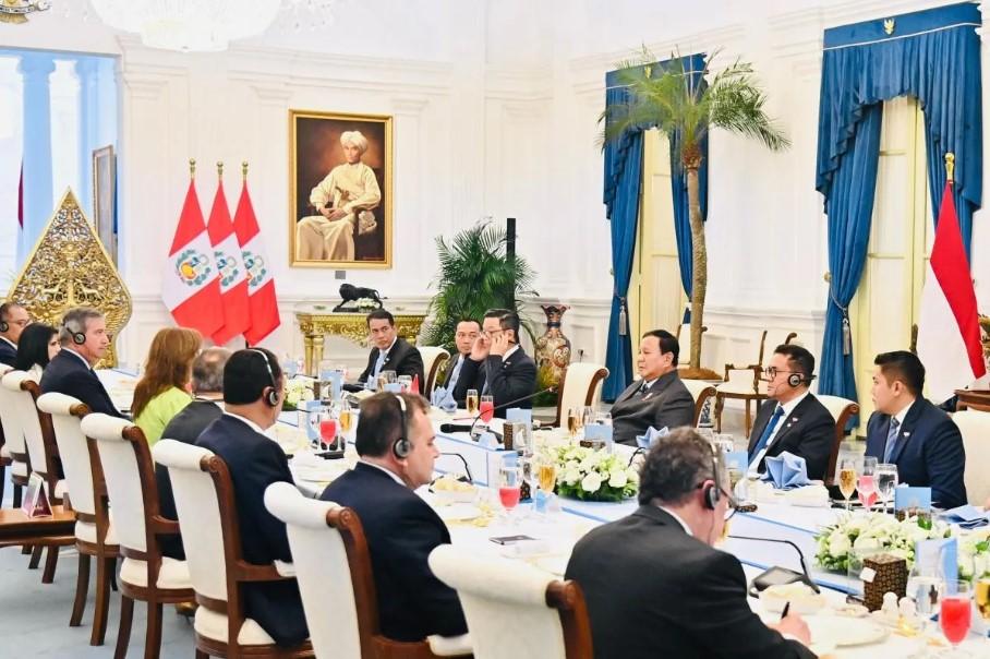 Jamuan Diplomasi Rasa Nusantara di Istana Merdeka Sambut Presiden Peru