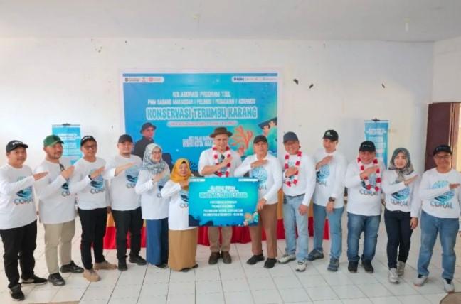PNM Tanam Terumbu Karang di Pulau Barang Lompo, Dorong Konservasi Laut dan Ekonomi Pesisir
