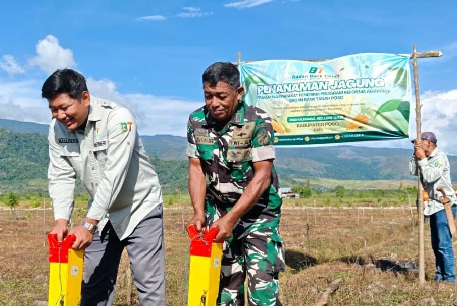 Badan Bank Tanah Bersama TNI/Polri Garap 40 Ribu m² Lahan di Poso untuk Ketahanan Pangan