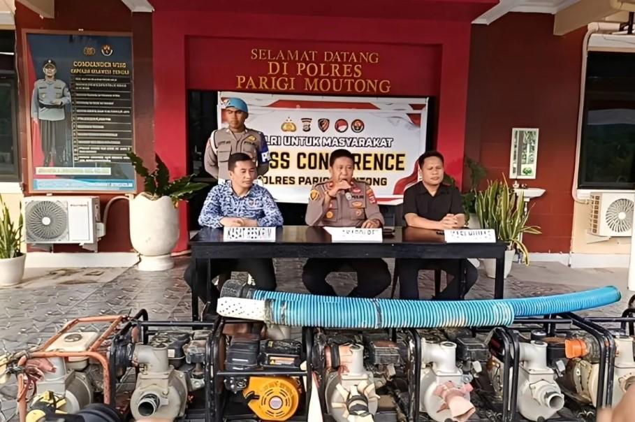 Dua Pria Ditangkap Polisi di Parigi Moutong karena Diduga Tambang Emas Ilegal
