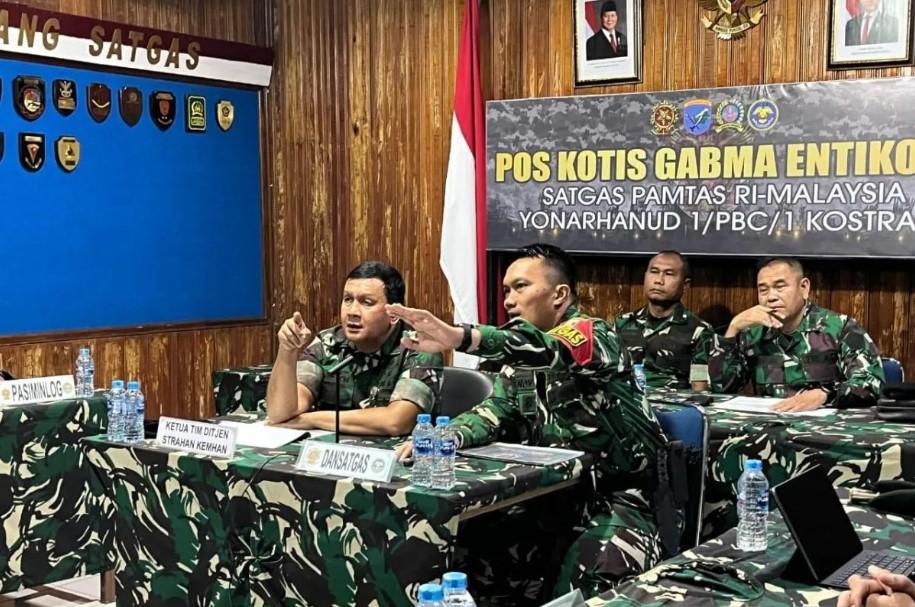 Kemhan RI Lakukan Monitoring Satgas Pamtas di Entikong, Tekankan Optimalisasi Pengamanan Perbatasan