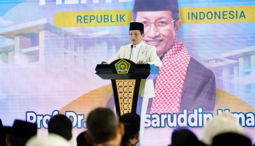 Menag Ingatkan Pasangan Pengantin Jadikan Pernikahan Sebagai Jalan Membangun Keluarga Harmonis