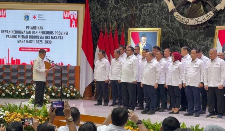 Jusuf Kalla Lantik Pengurus PMI 2025-2030, Tekankan Kesiapsiagaan 24 Jam