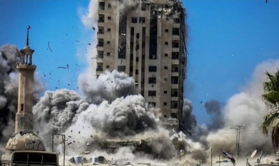 Israel Bombardir Menara Hunian Al-Kawthar, Warga Gaza Terus Dipaksa Mengungsi
