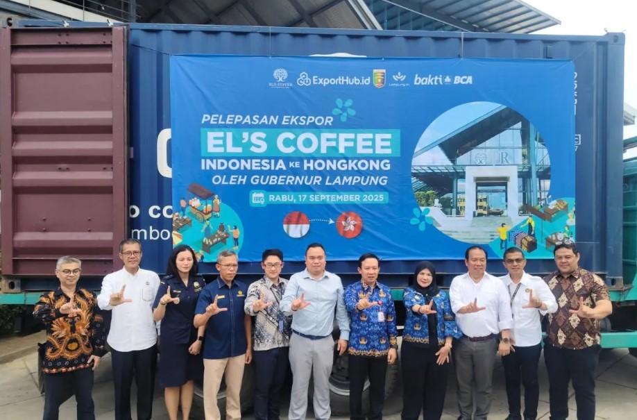 Ekspor Perdana 6,3 Ton Kopi Bubuk Sangrai Lampung Tembus Pasar Hong Kong