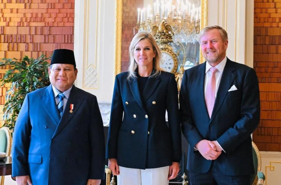 Presiden Prabowo Disambut Langsung oleh Raja Willem-Alexander dan Ratu Máxima di Istana Huis ten Bosch