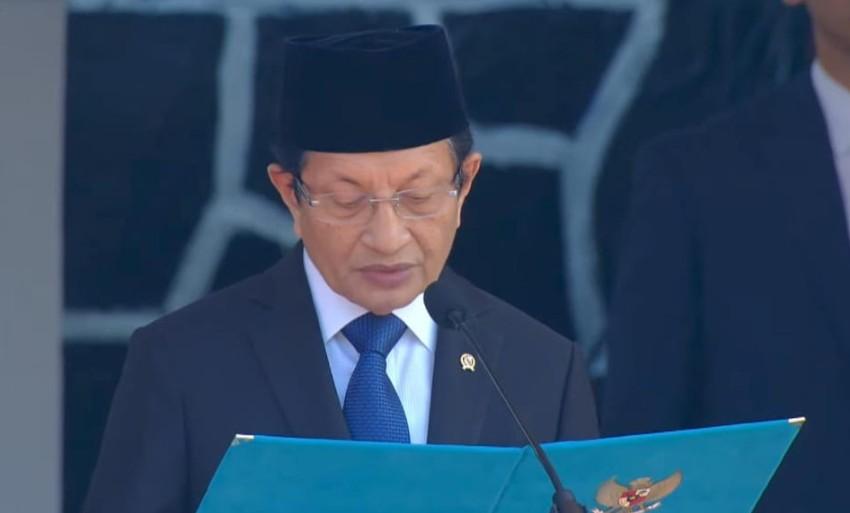 Menag Nasaruddin Umar Pimpin Doa pada Upacara Hari Kesaktian Pancasila di Lubang Buaya