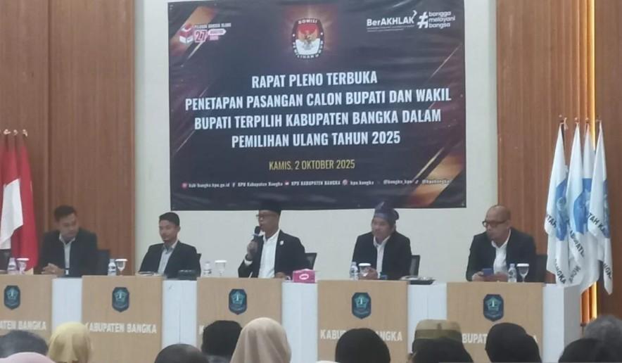 Fery Insani - Syahbudin Resmi Ditetapkan sebagai Pemenang Pilkada Ulang Bangka 2025