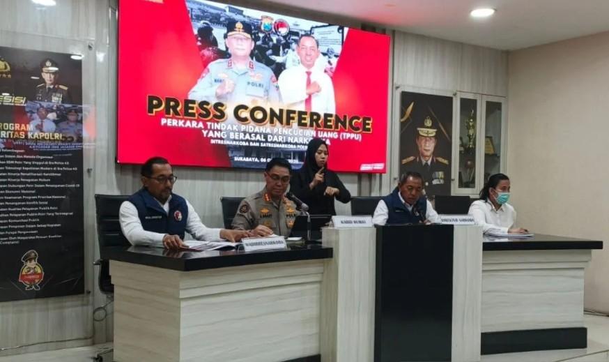 Polda Jatim Ungkap Enam Kasus TPPU Jaringan Narkoba Bernilai Rp30,1 Miliar