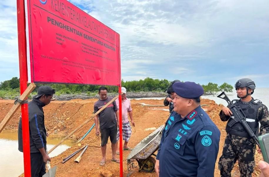 PSDKP Hentikan Reklamasi Ilegal PT Multi Dock Perkasa di Pulau Durai