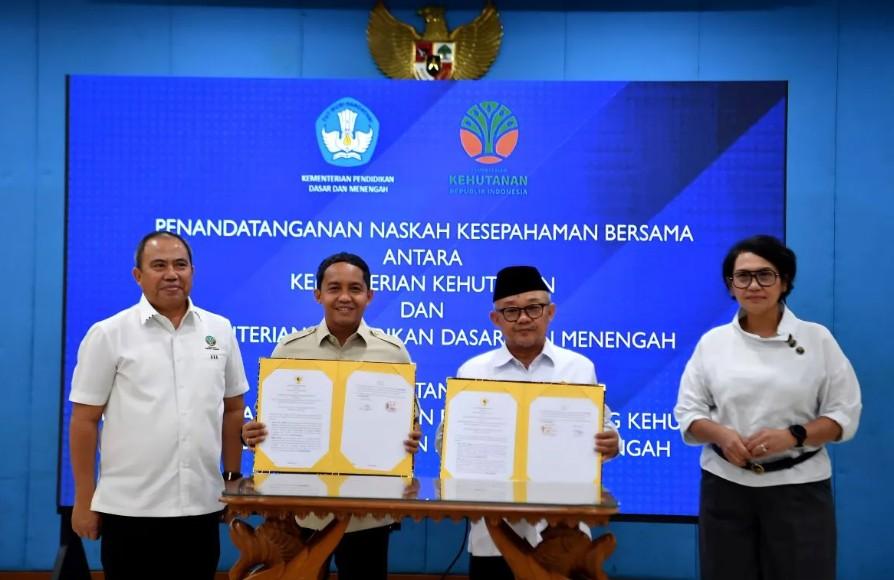 Kemendikdasmen dan Kemenhut Teken MoU, Perkuat Pendidikan Berbasis Pelestarian Hutan